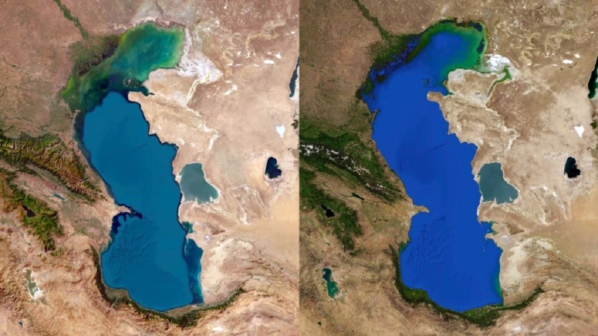 از میانکاله تا انزلی، سطح آب دریای خزر تا ۲۵ سال آینده تا ۶ متر کاهش می‌یابد