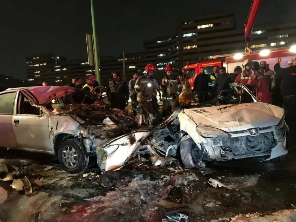 52 درصد از تصادفات تهران در شب‌ها رخ می‌دهد