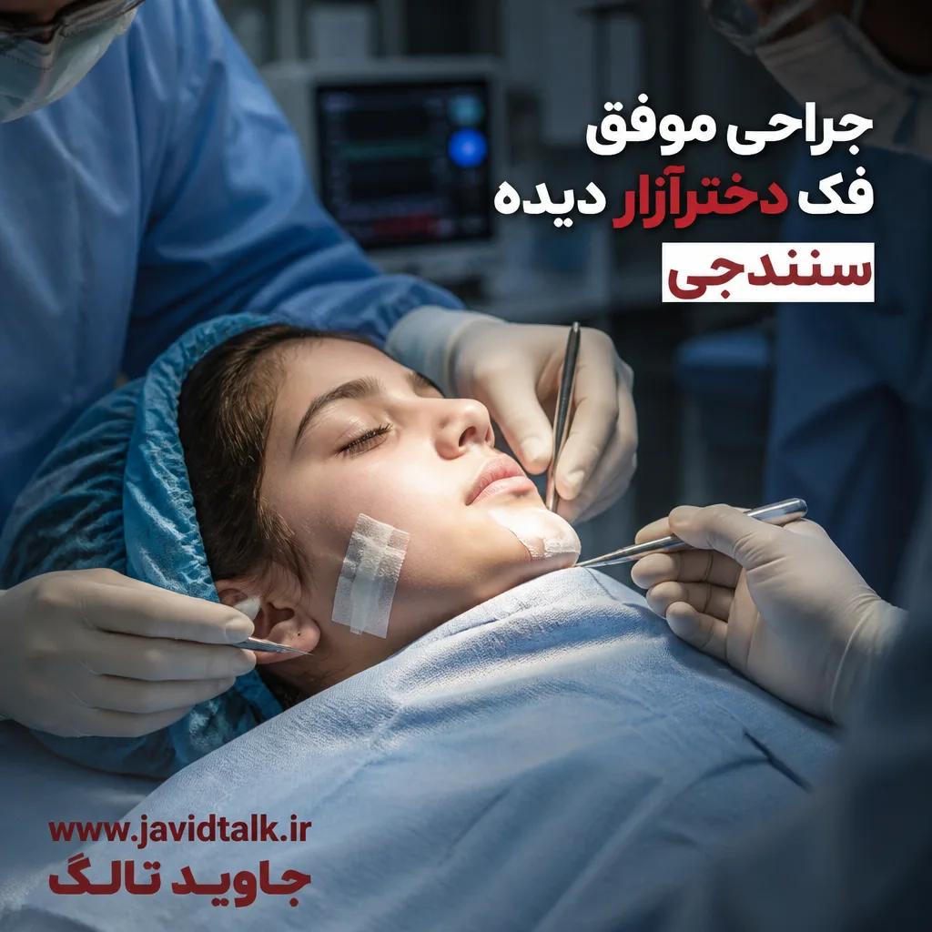 جراحی موفق فک دخترآزار دیده سنندجی