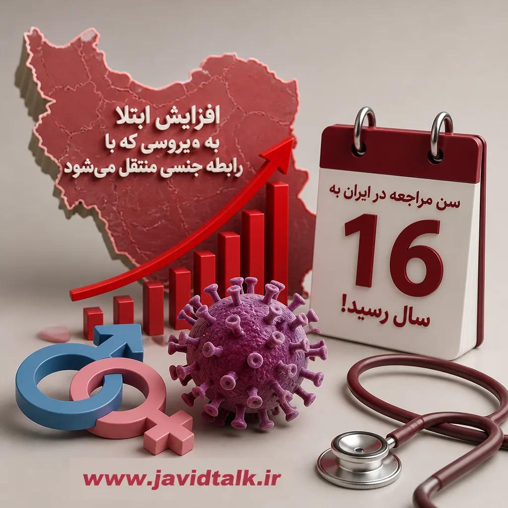افزایش ابتلا به ویروسی که با رابطه جنسی منتقل می‌شود | سن مراجعه در ایران به ۱۶ سال رسید!